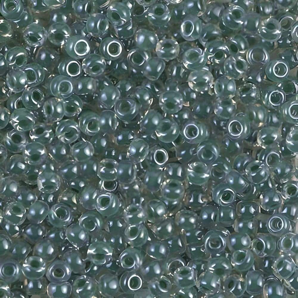 Miyuki Round Seed Beads Size 8/0 Forest Green Lined Crystal 22GM
