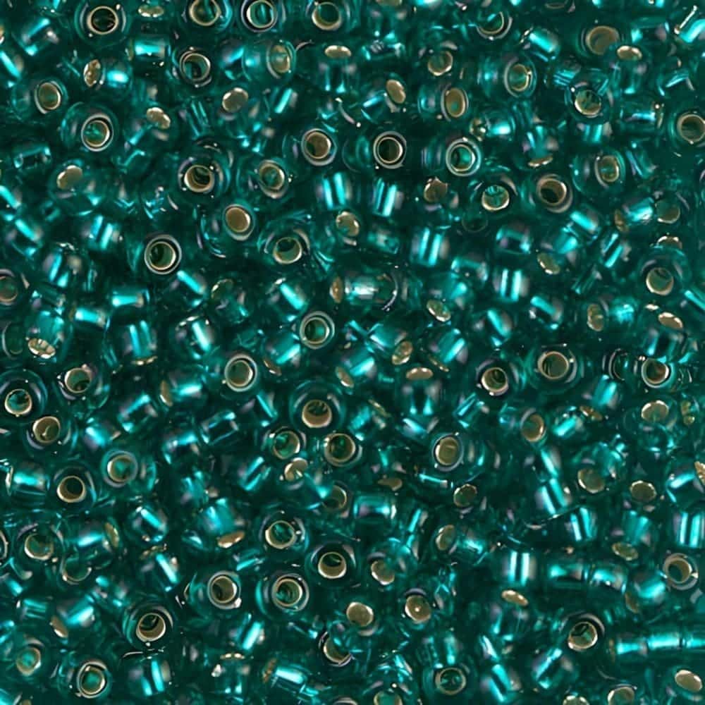Miyuki Round Seed Beads Size 8/0 Silver Lined Teal 22GM