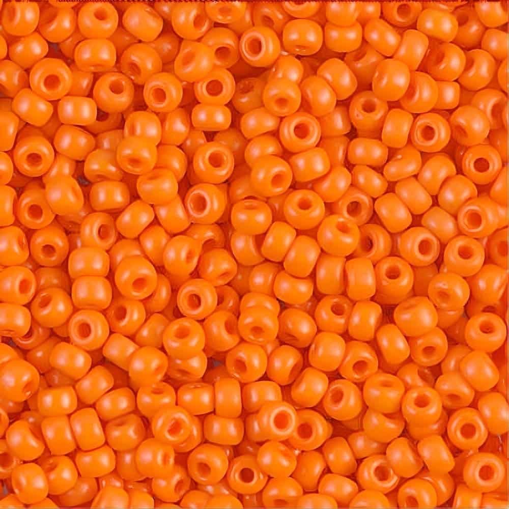 Miyuki Round Seed Beads Size 8/0 Opaque Orange 22GM