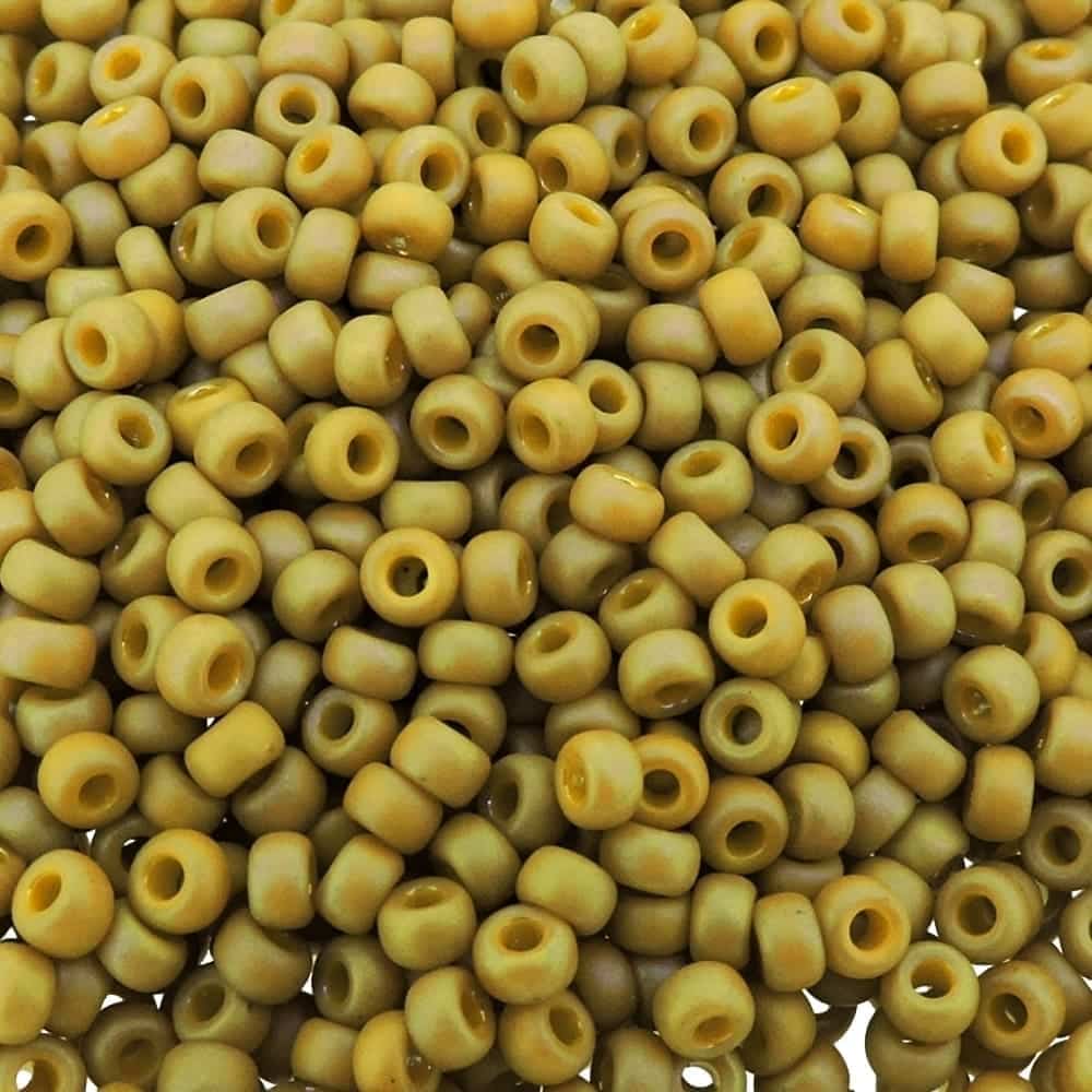 Miyuki Round Seed Beads Size 8/0 Frosted Opaque Glazed Rainbow Pistachio