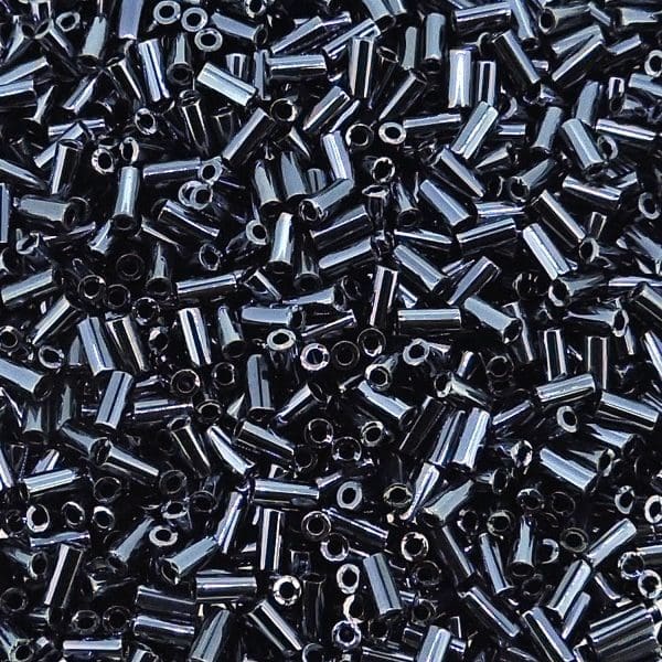 Miyuki Bugle Beads 3mm Size #1 Gunmetal 19.5GM