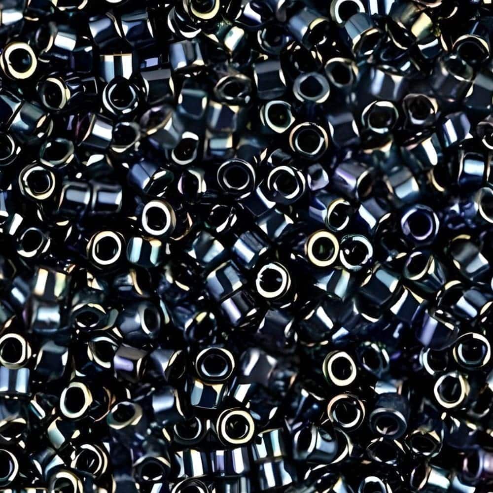 DB0006 Miyuki Delica Seed Beads 11/0 Gunmetal Iris 7.2GM