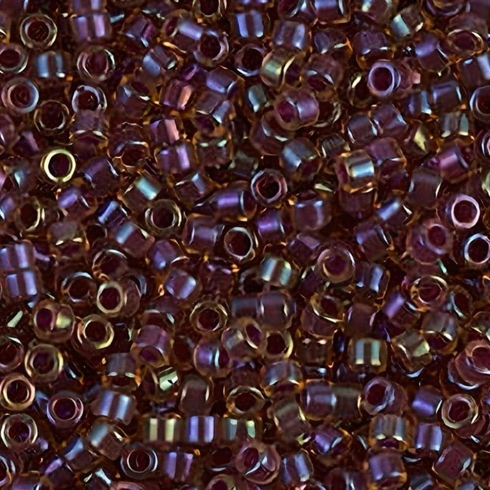 DB0061 Miyuki Delica Seed Beads 11/0 Lined Wine AB 7.2GM