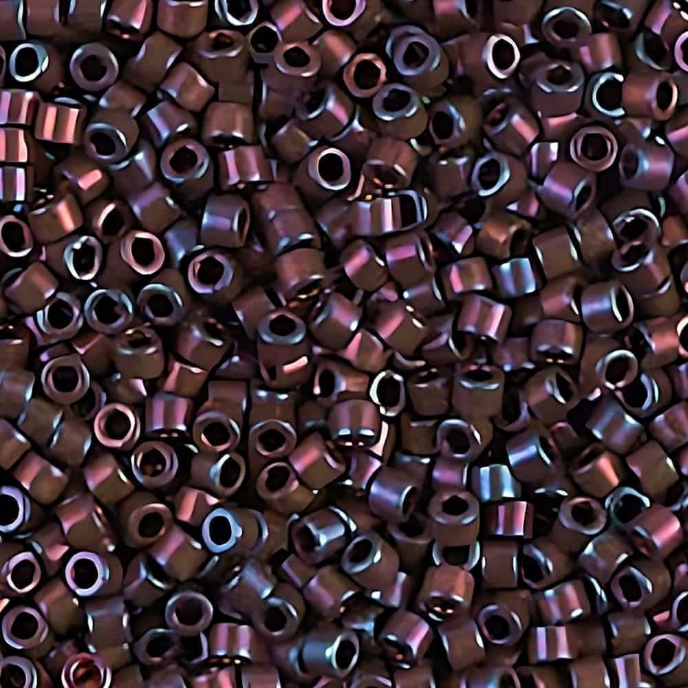 DB1004 Miyuki Delica Seed Beads 11/0 Metallic Red-Purple Gold Iris 7.2GM