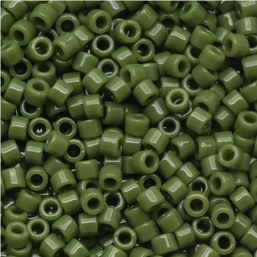 DB1135 Miyuki Delica Seed Beads 11/0 Opaque Avocado Green 7.2GM