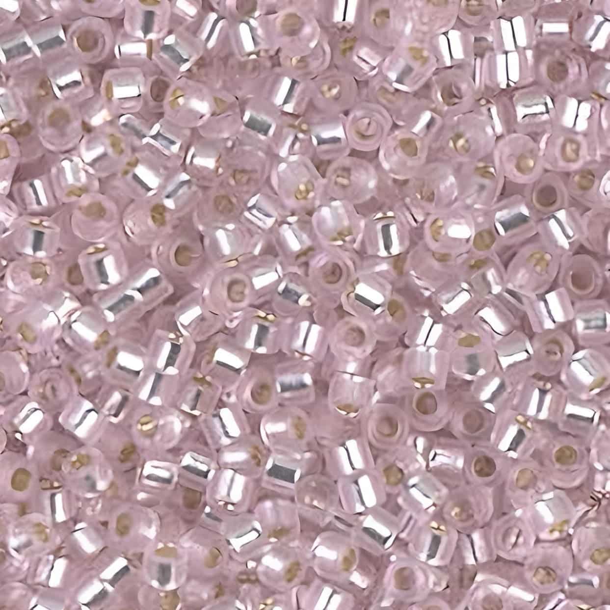 DB1335 Miyuki Delica Seed Beads Size 11/0 Silver Lined Light Pink 7.2GM