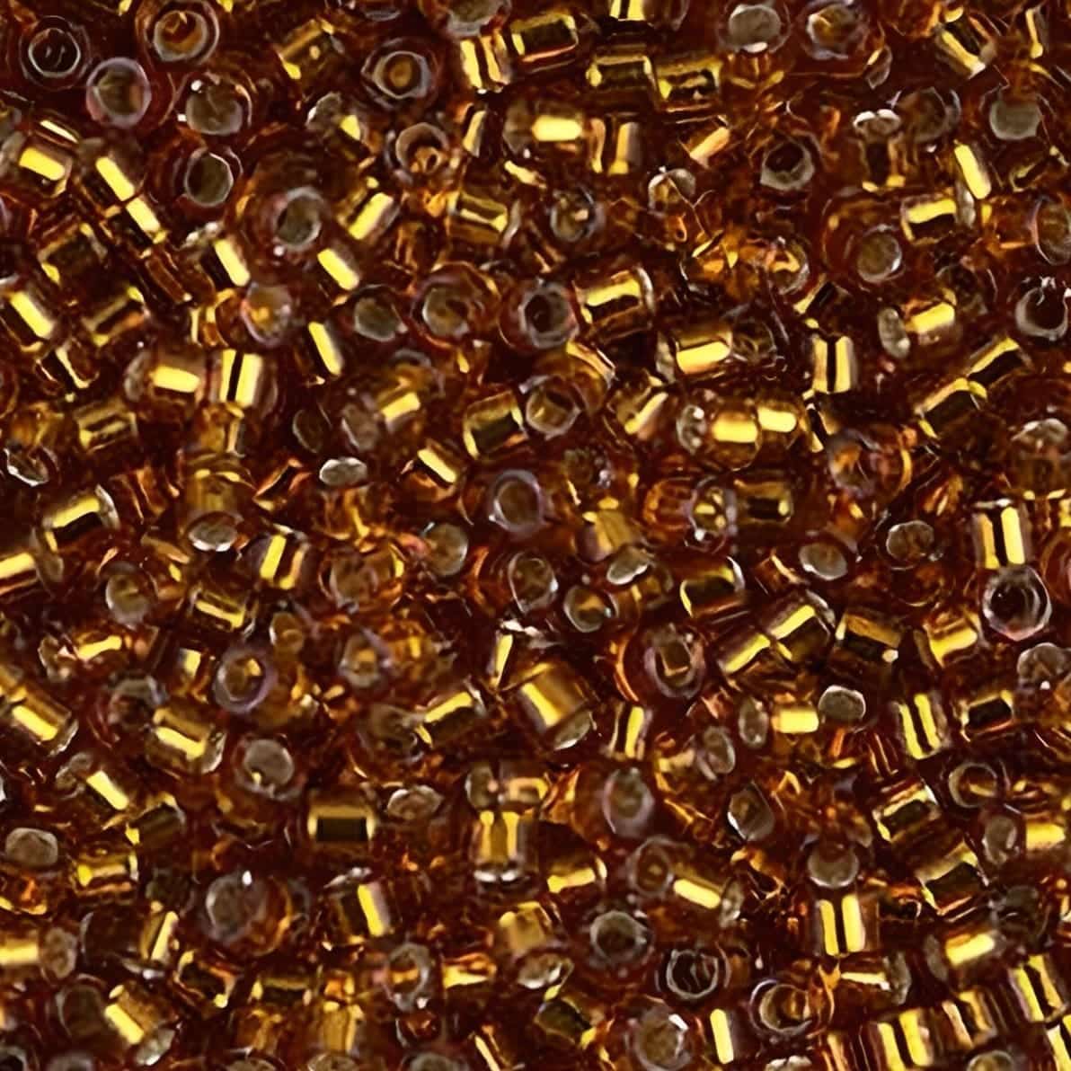 DB0144 Miyuki Delica Seed Beads 11/0 Silver Lined Amber 7.2GM