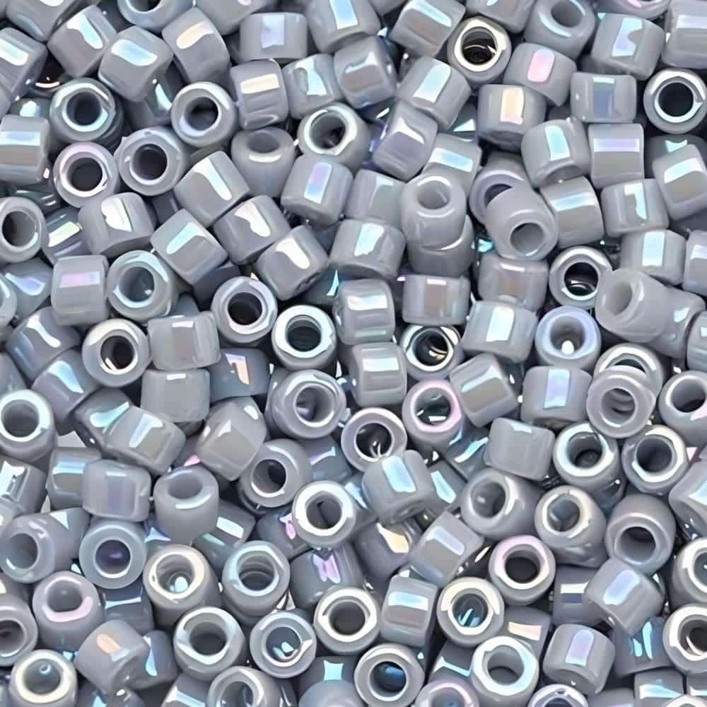 DB1579 Miyuki Delica Bead Size 11/0 Opaque Ghost Gray AB 7GM