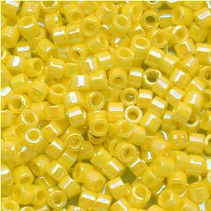 DB0160 Miyuki Delica Seed Beads 11/0 Opaque Yellow AB 7.2GM