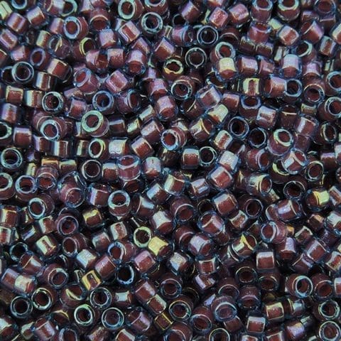 DB1758 Miyuki Delica Seed Beads 11/0 Hot Pink Lined Aqua AB 7GM