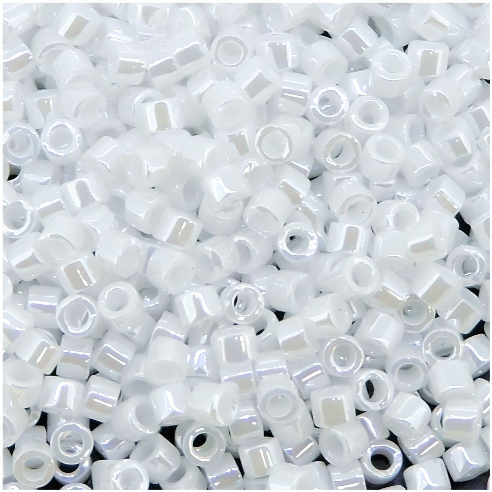 DB0201 Miyuki Delica Seed Beads Size 11/0 Ceylon White Pearl 7GM