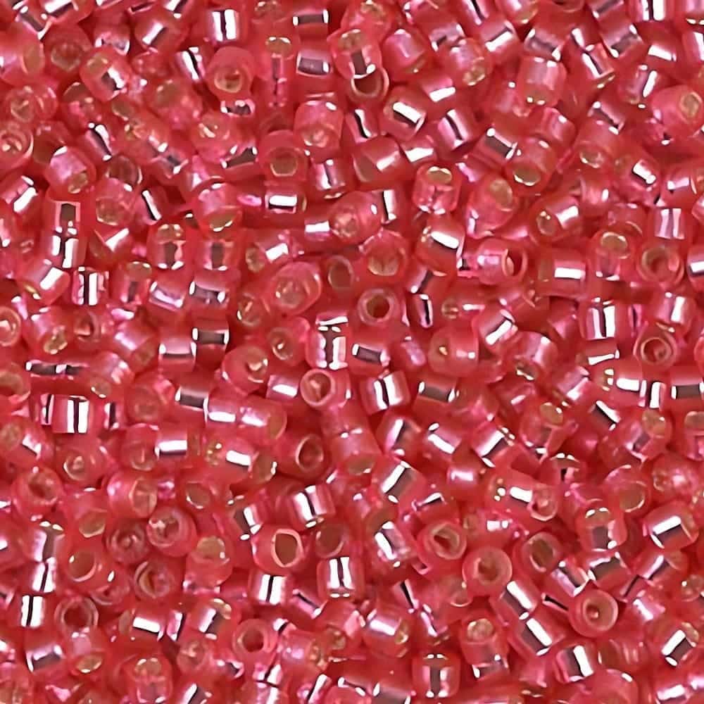 DB2154 Miyuki Delica Seed Beads 11/0 Duracoat Silver Lined Hibiscus 7.2GM