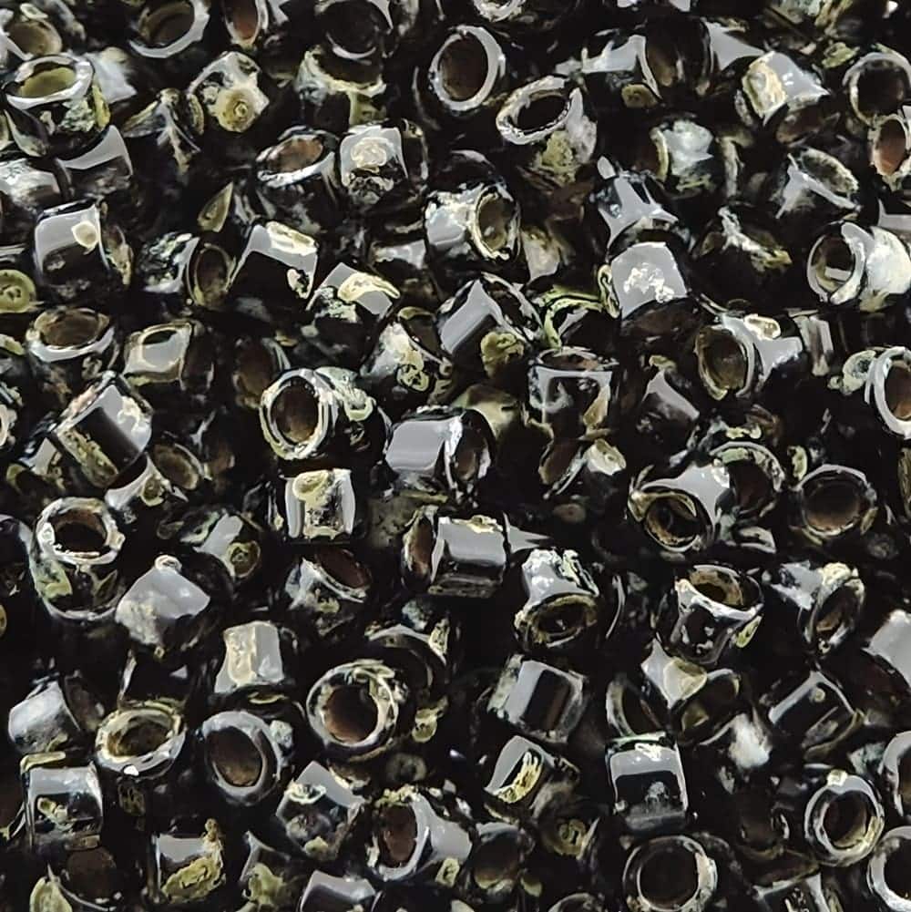 DB2261 Miyuki Delica Seed Beads 11/0 Picasso Smokey Black Opaque 7.2GM