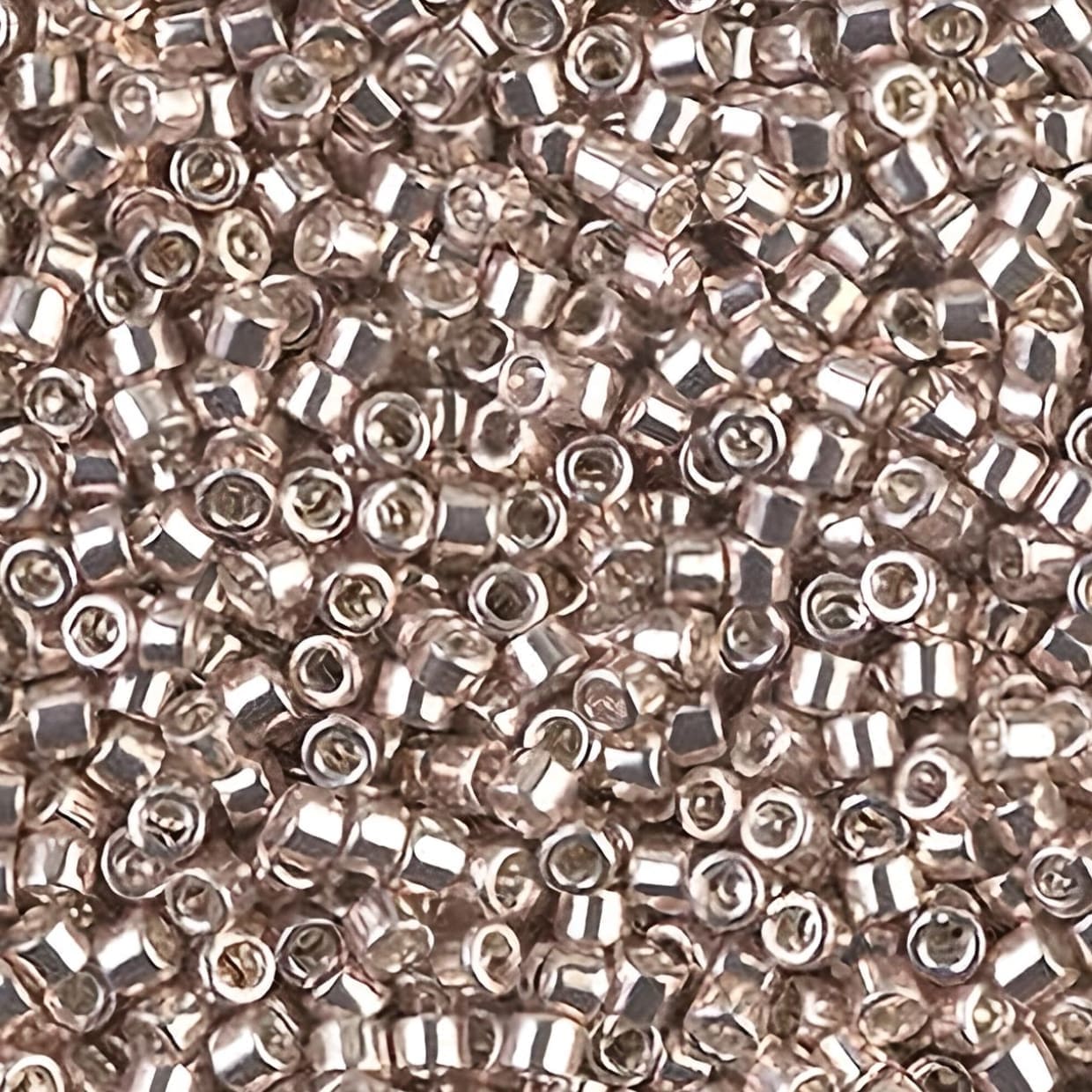 DB0417 Miyuki Delica Seed Beads Size 11/0 Galvanized Blush Steel, Dusty Mauve 7GM