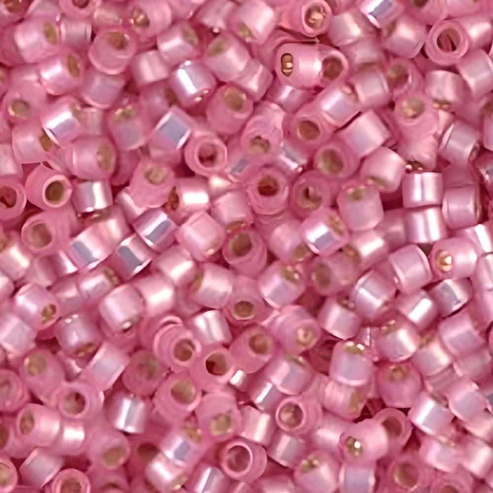 DB625 Miyuki Delica Seed Beads 11/0 Silver Lined Pink Alabaster 7.2GM