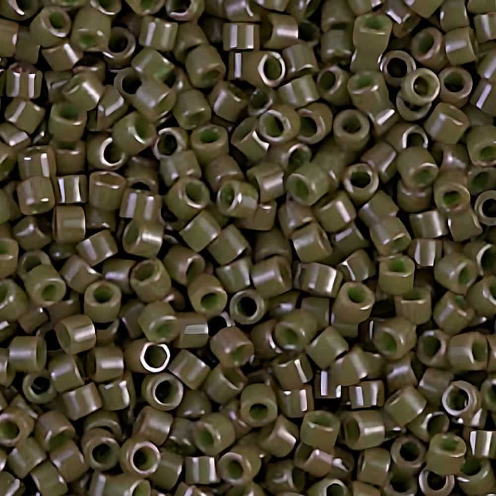 DB0657 Miyuki Delica Seed Beads 11/0 Dyed Opaque Olive 7.2GM