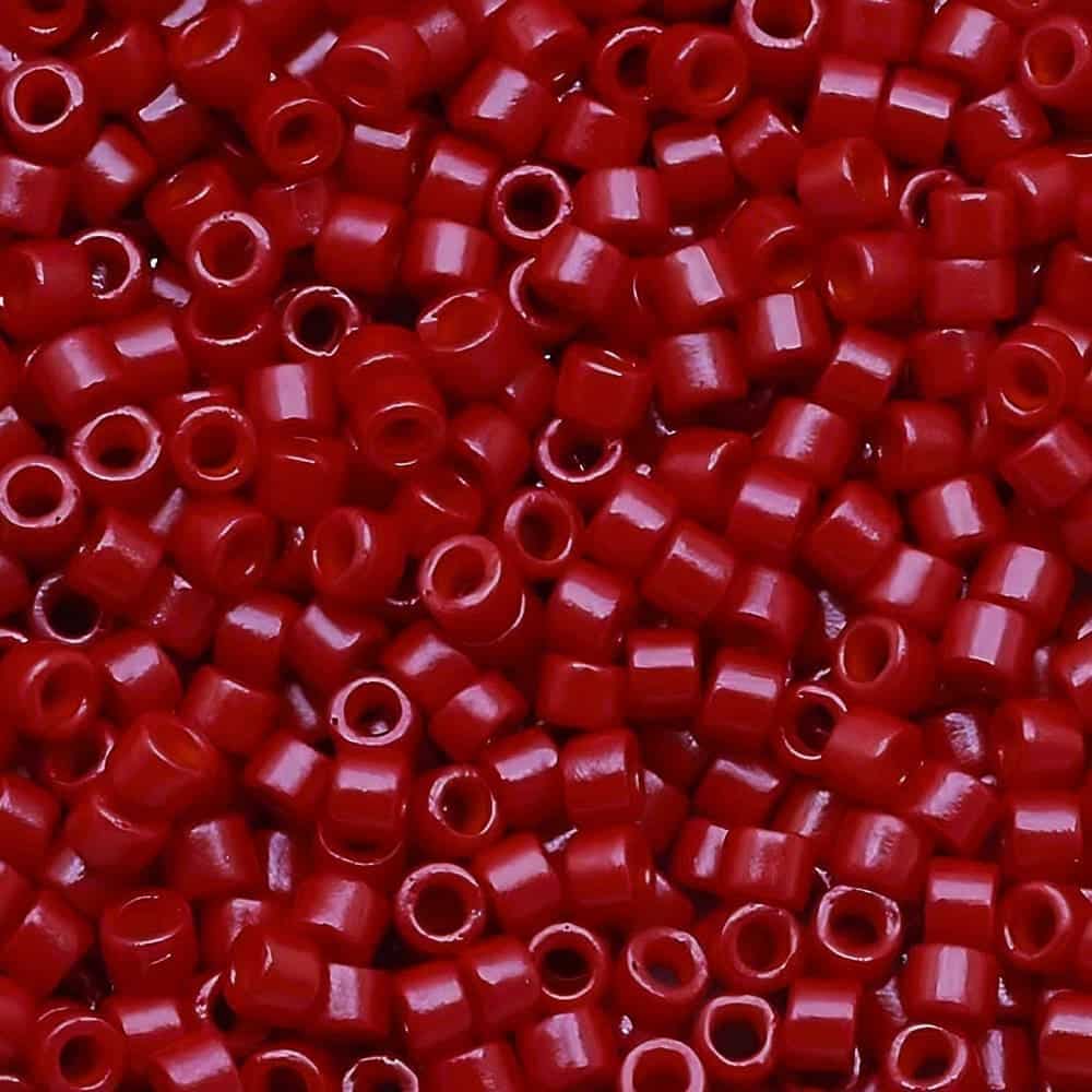 DB0791 Miyuki Delica Seed Beads 11/0 Matte Opaque Red 7.2GM