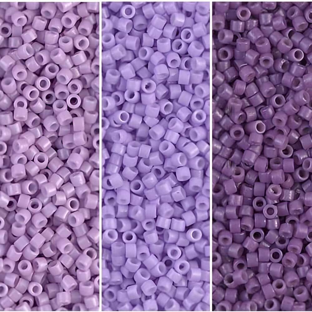 Set of 3 Colors 21GM Miyuki Delica Beads 11/0 DB2136 DB2138 DB2140