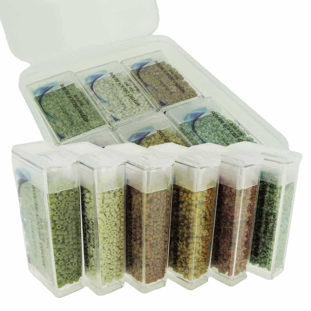 Set of 6 Colors – 60GM – Miyuki Delica Beads Size 11/0 – Mushroom Patch Collection