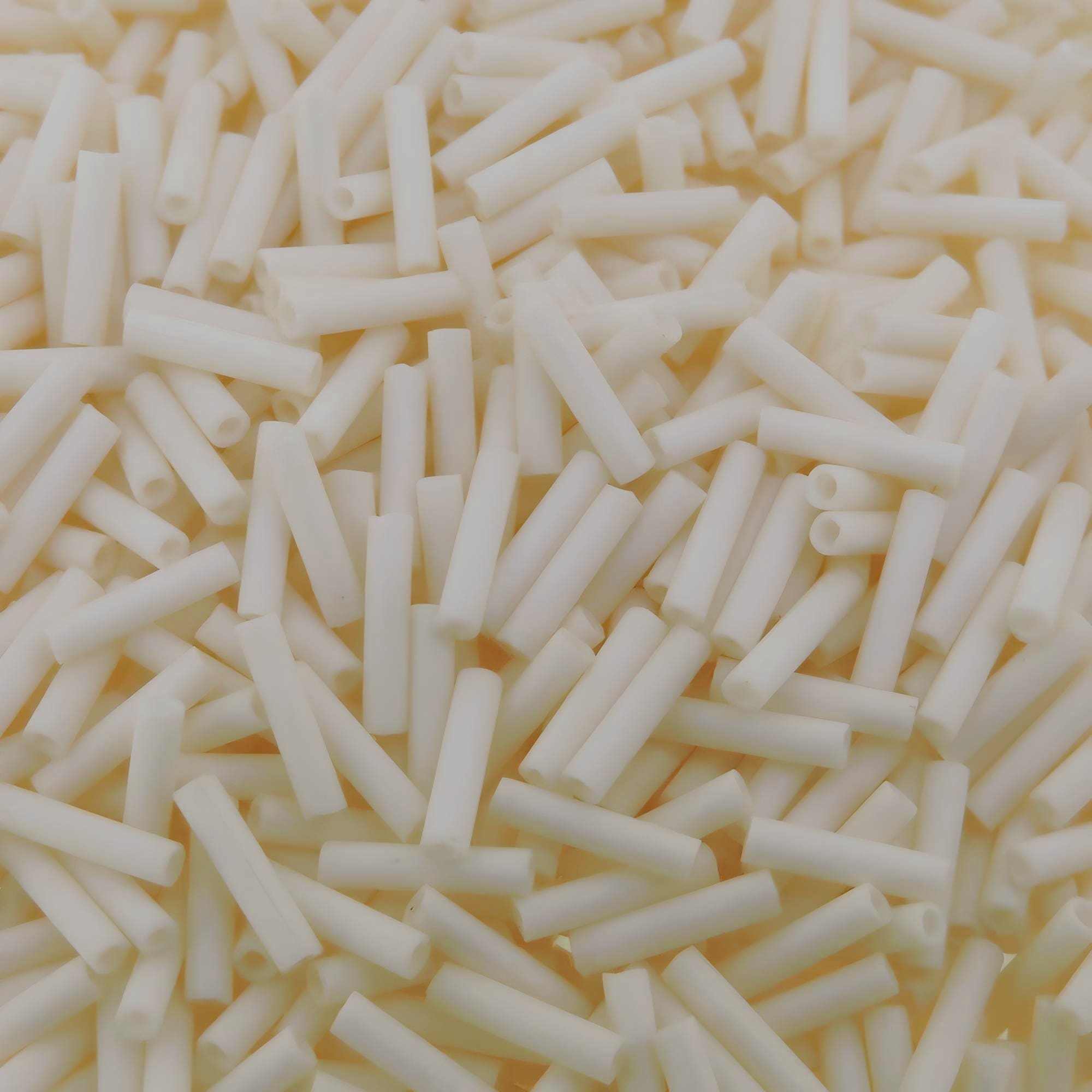 Miyuki Slender Bugle Beads 6mm x 1.3mm 13GM Matte Opaque Cream