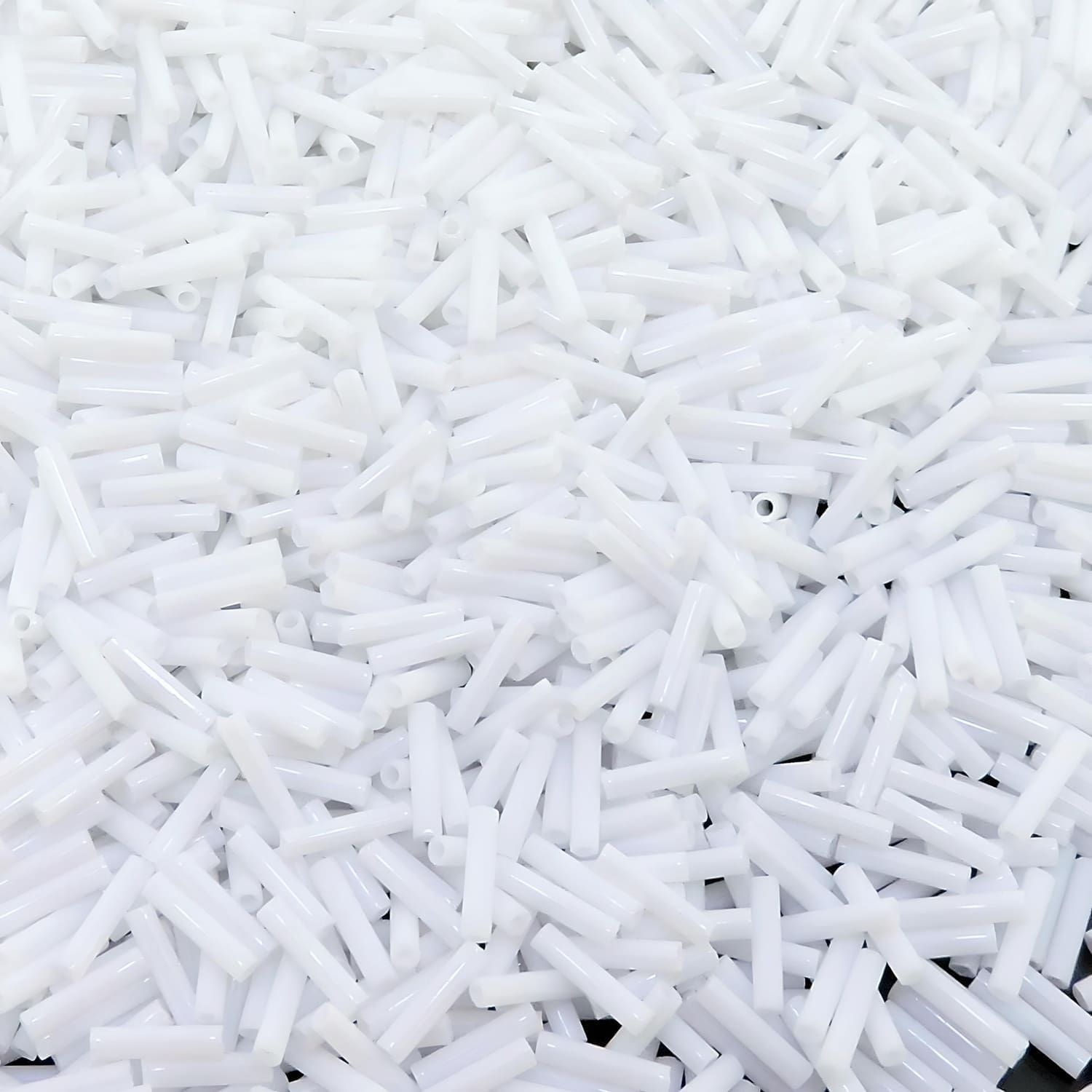 Miyuki Slender Bugle Beads 6mm x 1.3mm 13GM Opaque White