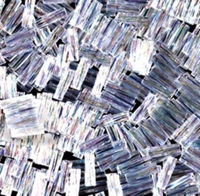 Miyuki Twisted Bugle Beads 6mm 17.5GM Crystal AB