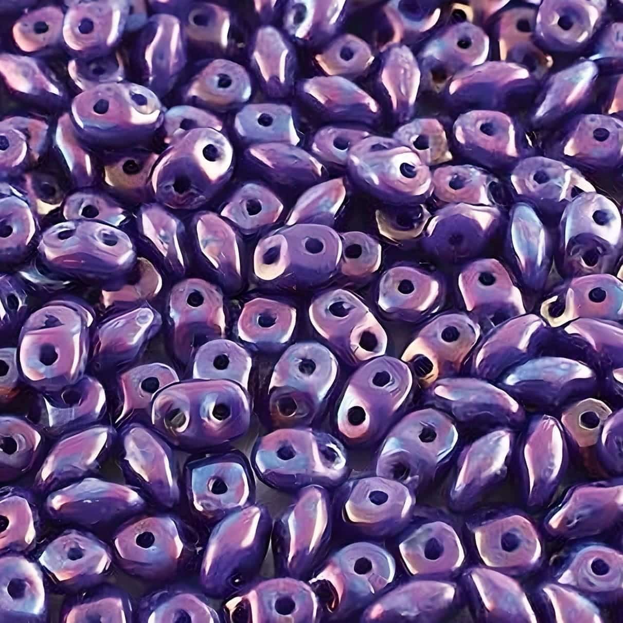 SuperDuo Beads Two-hole 5×2.5mm Nebula Royal Blue 22GM