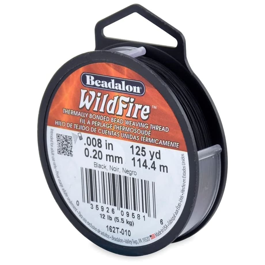 Beadalon Wildfire Beading Thread .008 Inch – 125 Yd Black
