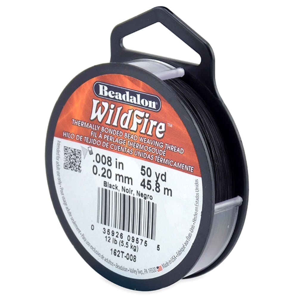 Beadalon Wildfire Beading Thread .008 Inch – 50 Yd Black