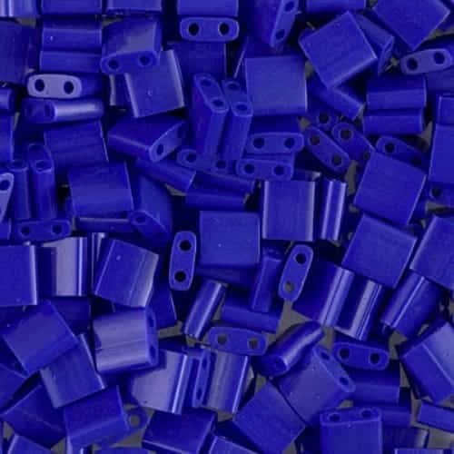 Miyuki Tila Beads 5mm 2-hole Square Opaque Cobalt 7.2GM