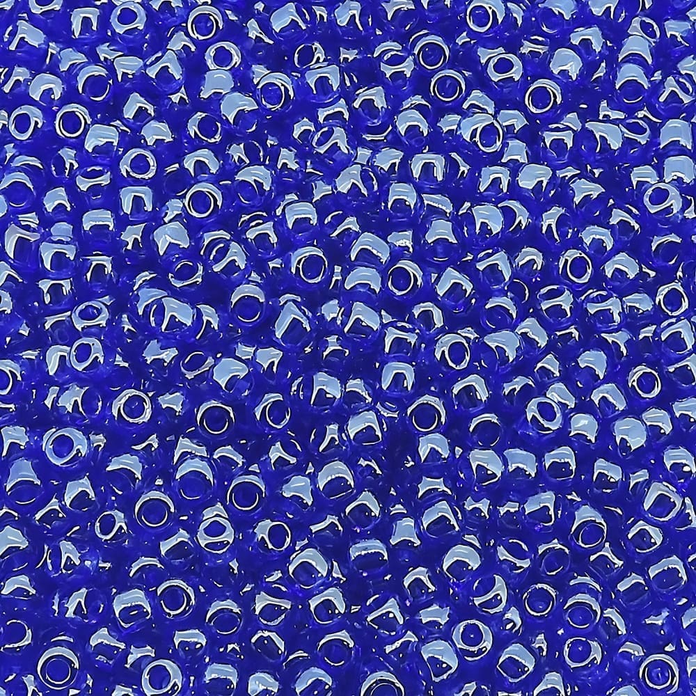 Toho Seed Beads Round Size 11/0 28GM Transparent Luster Cobalt 11-116