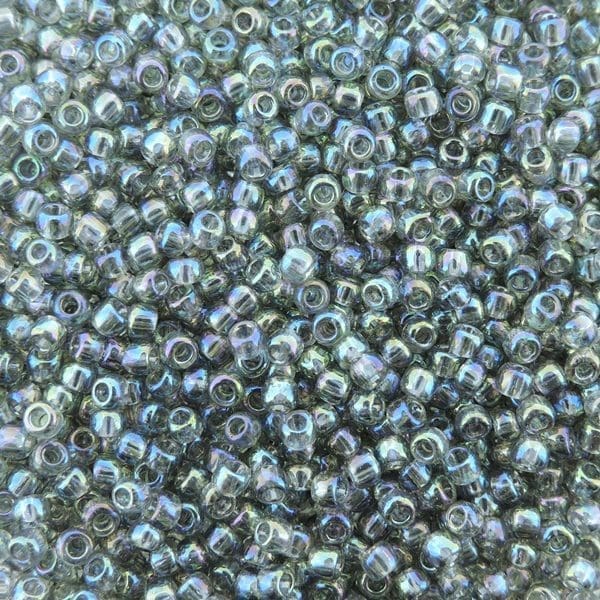 Toho Seed Beads Round Size 11/0 28GM Transparent Rainbow Black Diamond