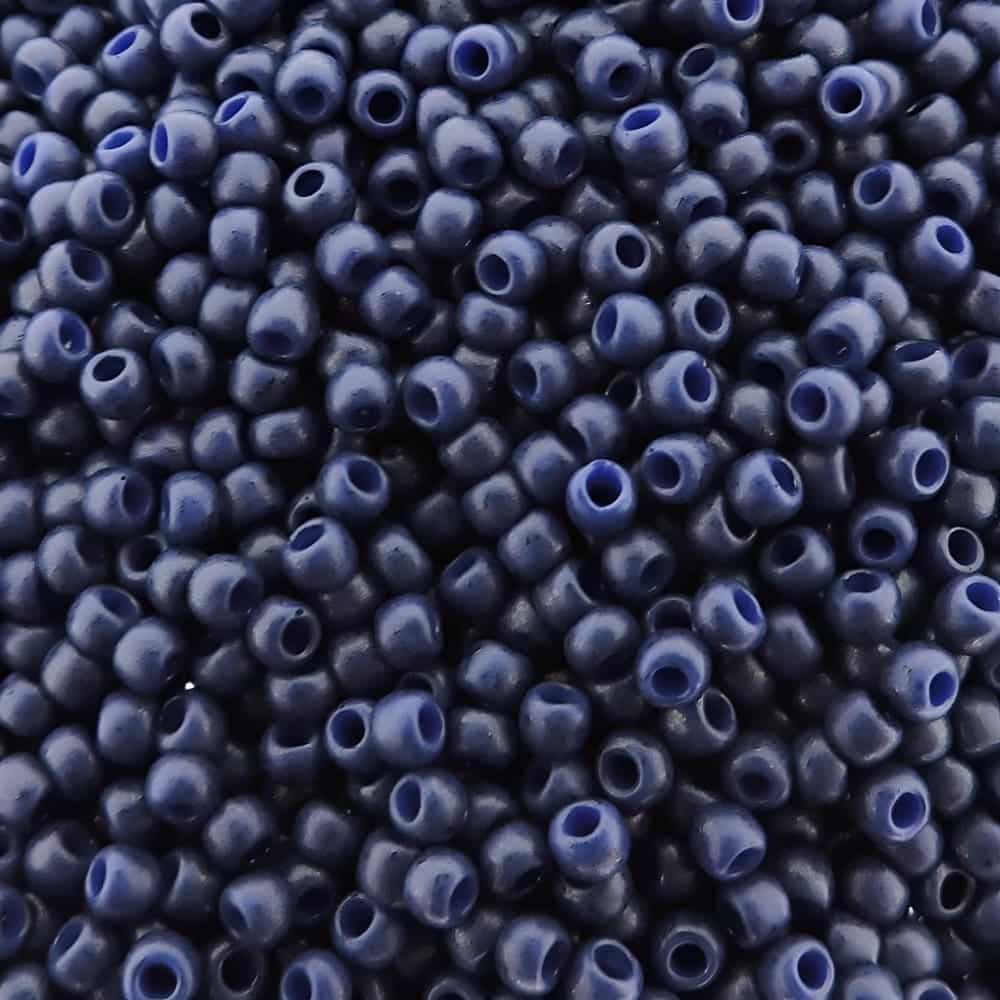 Toho Seed Beads Round Size 11/0 28GM Semi-Glazed Navy Blue 11-2607F