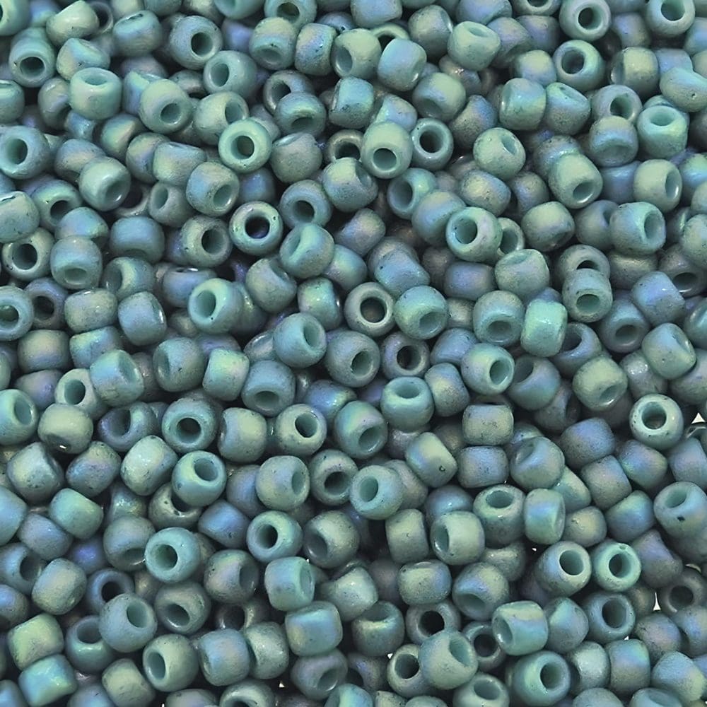 Toho Seed Beads Round Size 11/0 28GM Semi-Glazed Rainbow Turquoise 11-2636F