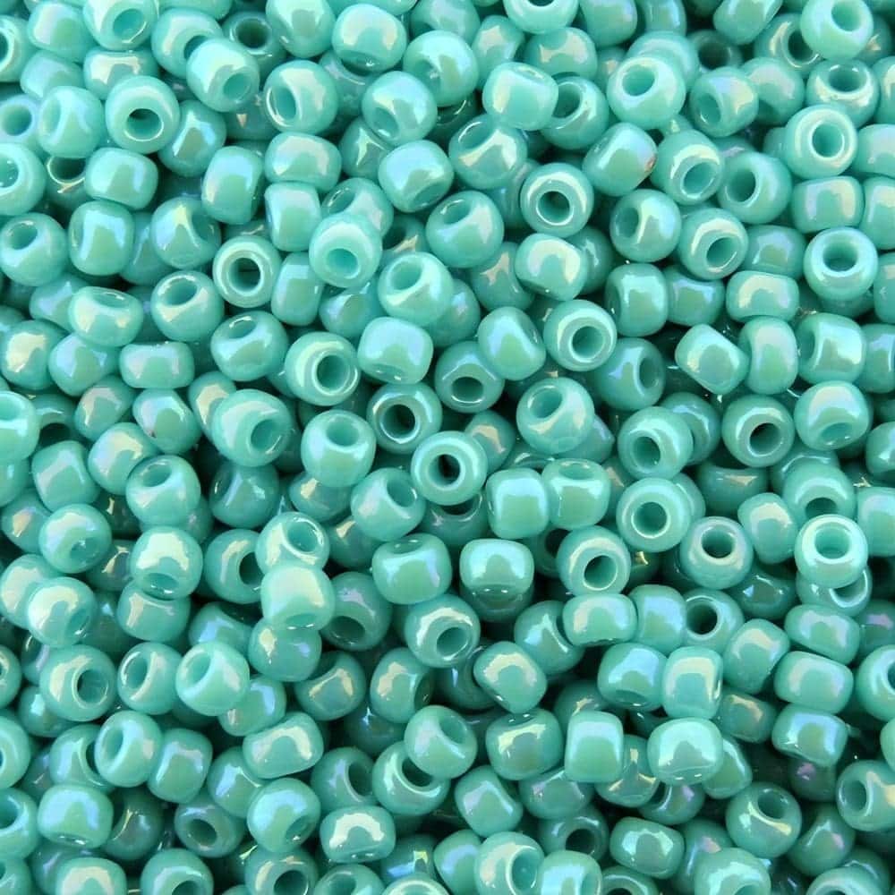Toho Seed Beads Round Size 11/0 28GM Opaque Rainbow Turquoise
