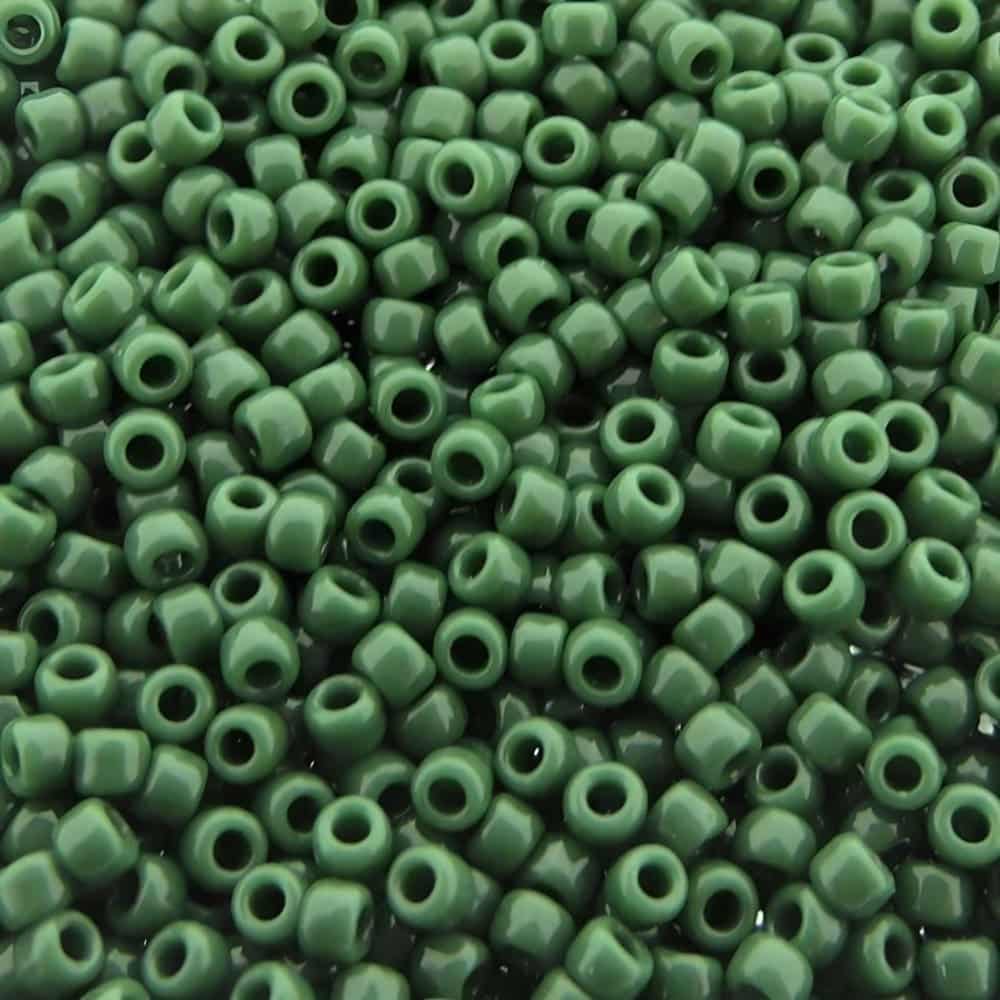 Toho Seed Beads Round Size 11/0 28GM Opaque Pine/Forest Green 11-47H