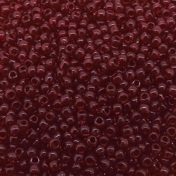 Toho Seed Beads Round Size 11/0 28GM Transparent Ruby 11-5B