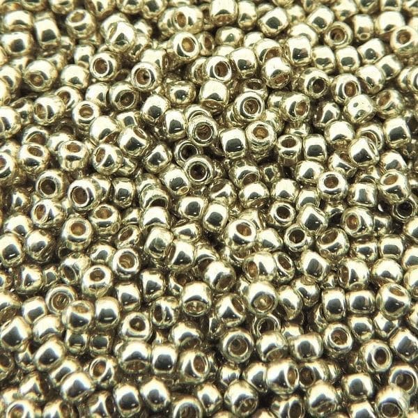 Toho Seed Beads Round Size 11/0 28GM PermaFinish Galvanized Aluminum Silver 11-PF558