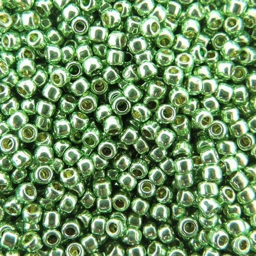 Toho Seed Beads Round Size 11/0 28GM PermaFinish Galvanized Seafoam 11-PF560
