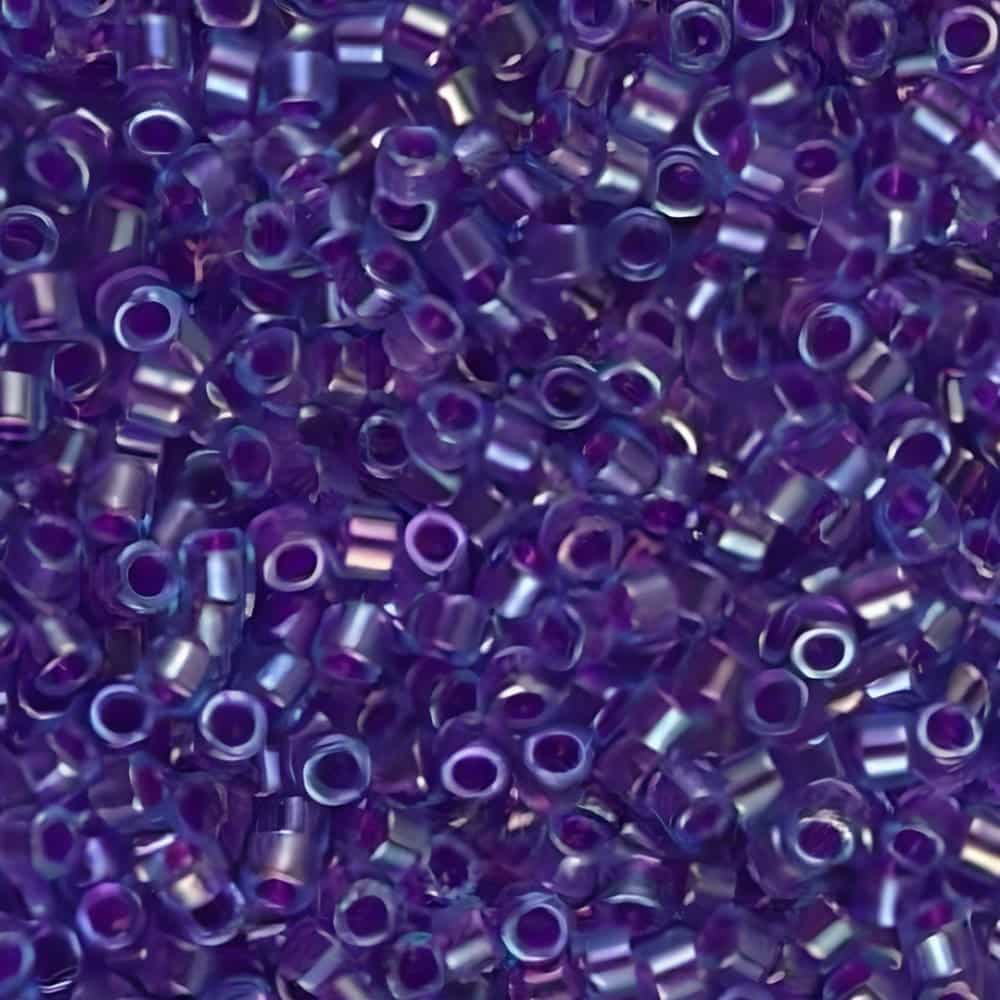 DB1755 Miyuki Delica Seed Beads 11/0  Fuchsia Lined Aqua AB 7.2GM