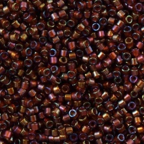 DB1750 Miyuki Delica Seed Beads 11/0 Sparkling Beige/ Rootbeer 7GM