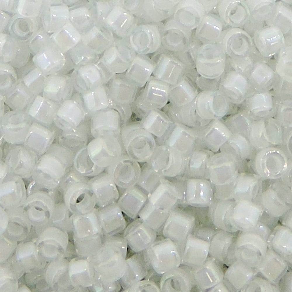 DB0066 Miyuki Delica Seed Beads 11/0 Lined White AB 7.2GM