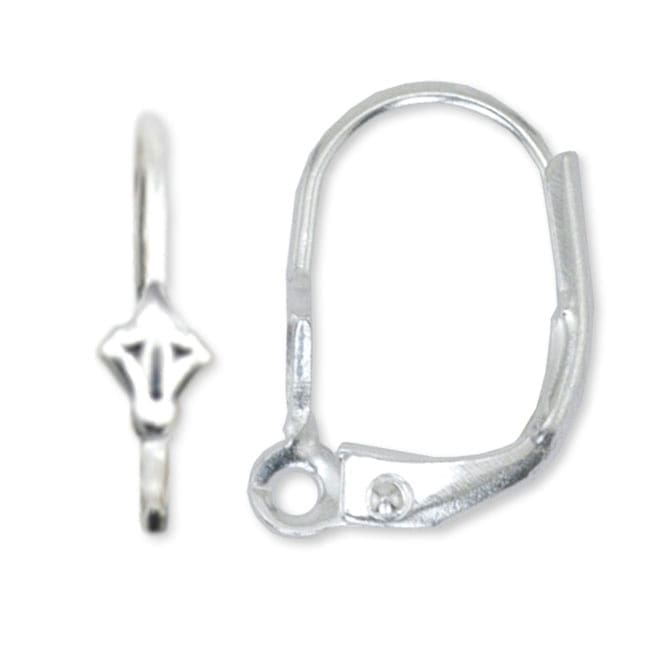 Beadalon Lever Back Ear Wires Fleur Silver Plated 6 pcs
