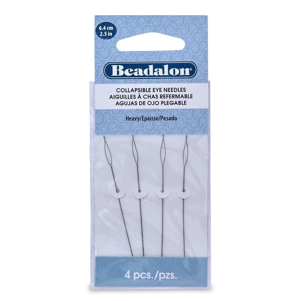 Beadalon Collapsible Eye Needles 2.5-Inch Heavy 4pcs/Pack