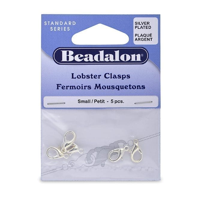 Lobster Clasp Small Nickel Free Silver Plated 5pcs
