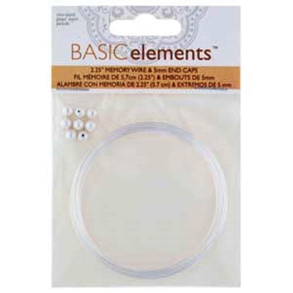Memory Wire with End Caps Bracelet Round 2.25″ 12 Loops Silver Plated