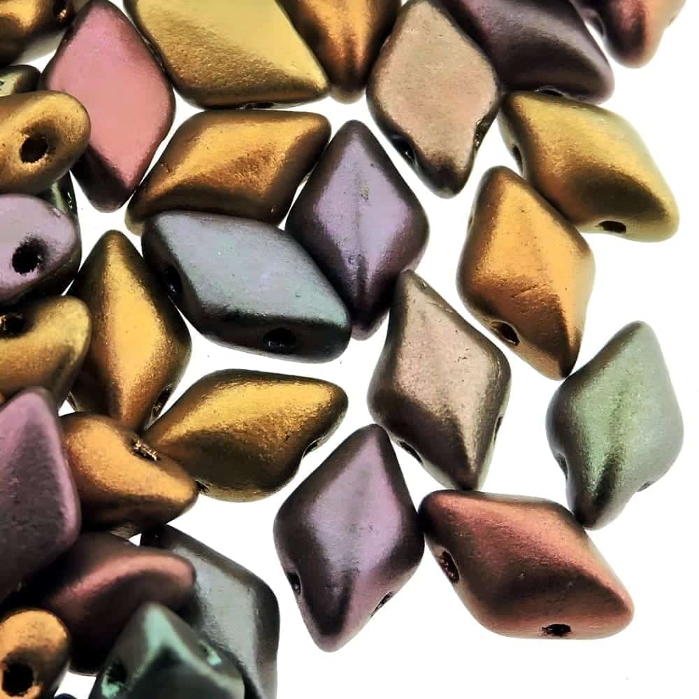 GemDuo Beads 2-Hole 8x5mm 10GM – Crystal Violet Rainbow