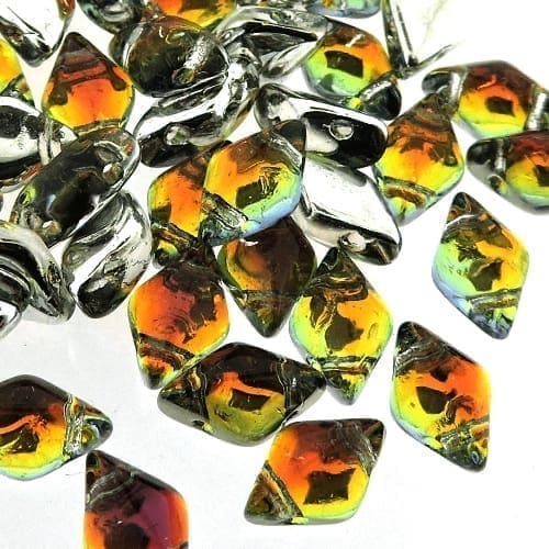 GemDuo Beads 2-Hole 8x5mm 10GM – Backlit Tequila