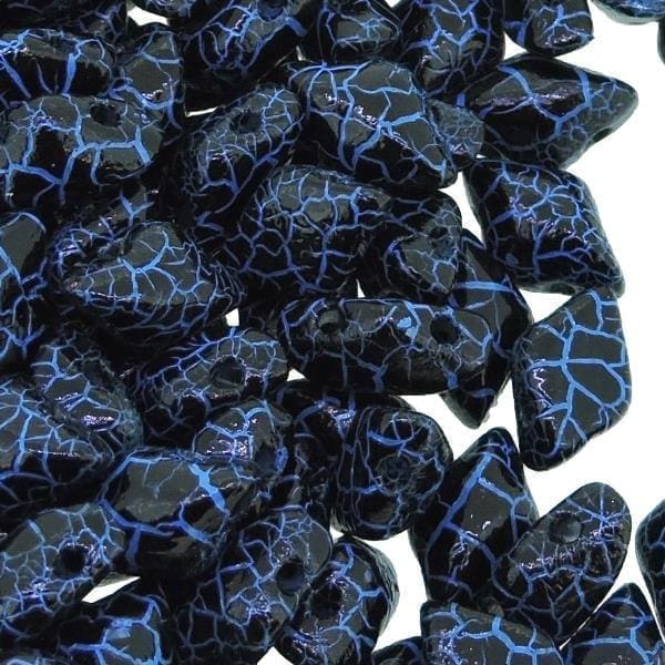 GemDuo Beads 2-Hole 8x5mm 10GM- Ionic Jet / Blue