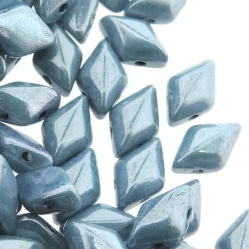 GemDuo Beads 2-Hole 8x5mm 10GM- Chalk Blue Luster